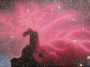 A Horse in Night Sky